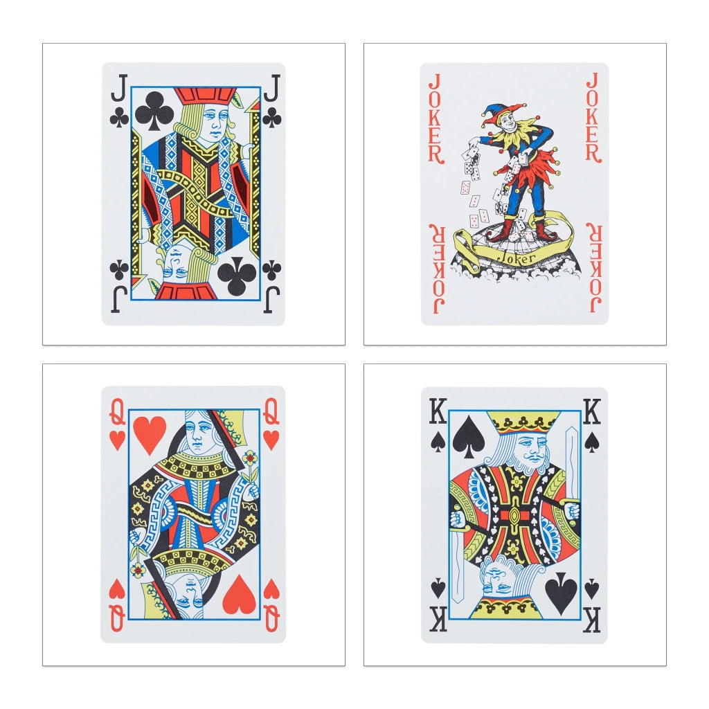 Set di 54 carte da poker in plastica impermeabili superficie strutturata gioco conviviale in nero 13_0004282