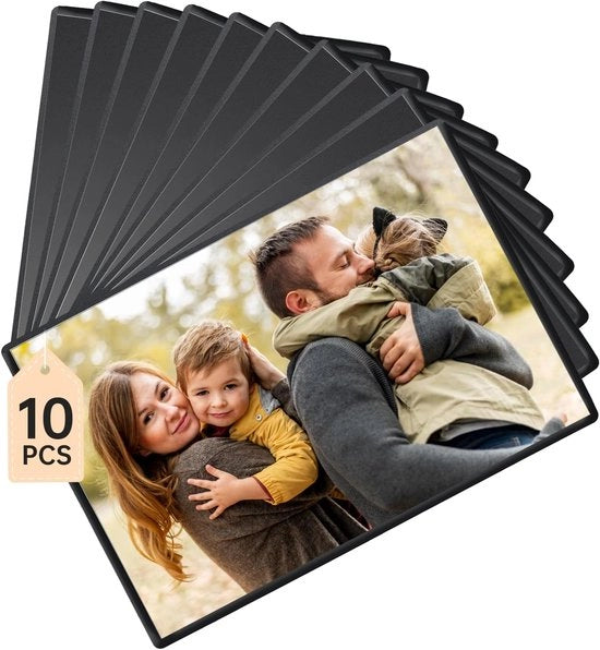 Fotolijst magnetica per frigorifero - 10 pezzi - Nero - 16,5 x 11,5 cm