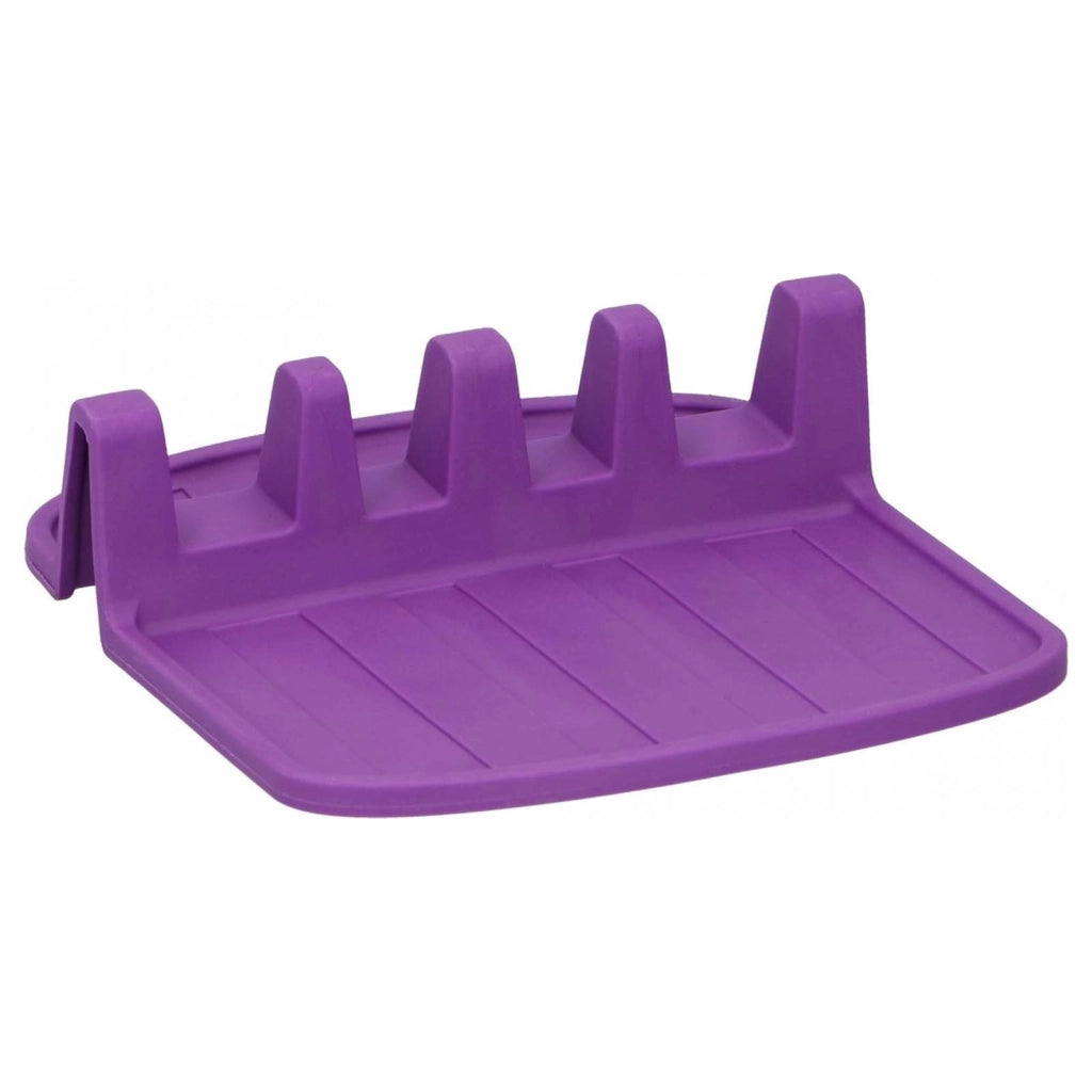 Porta cucchiaio compatto in silicone antiscivolo 15x14 cm Viola Alpina