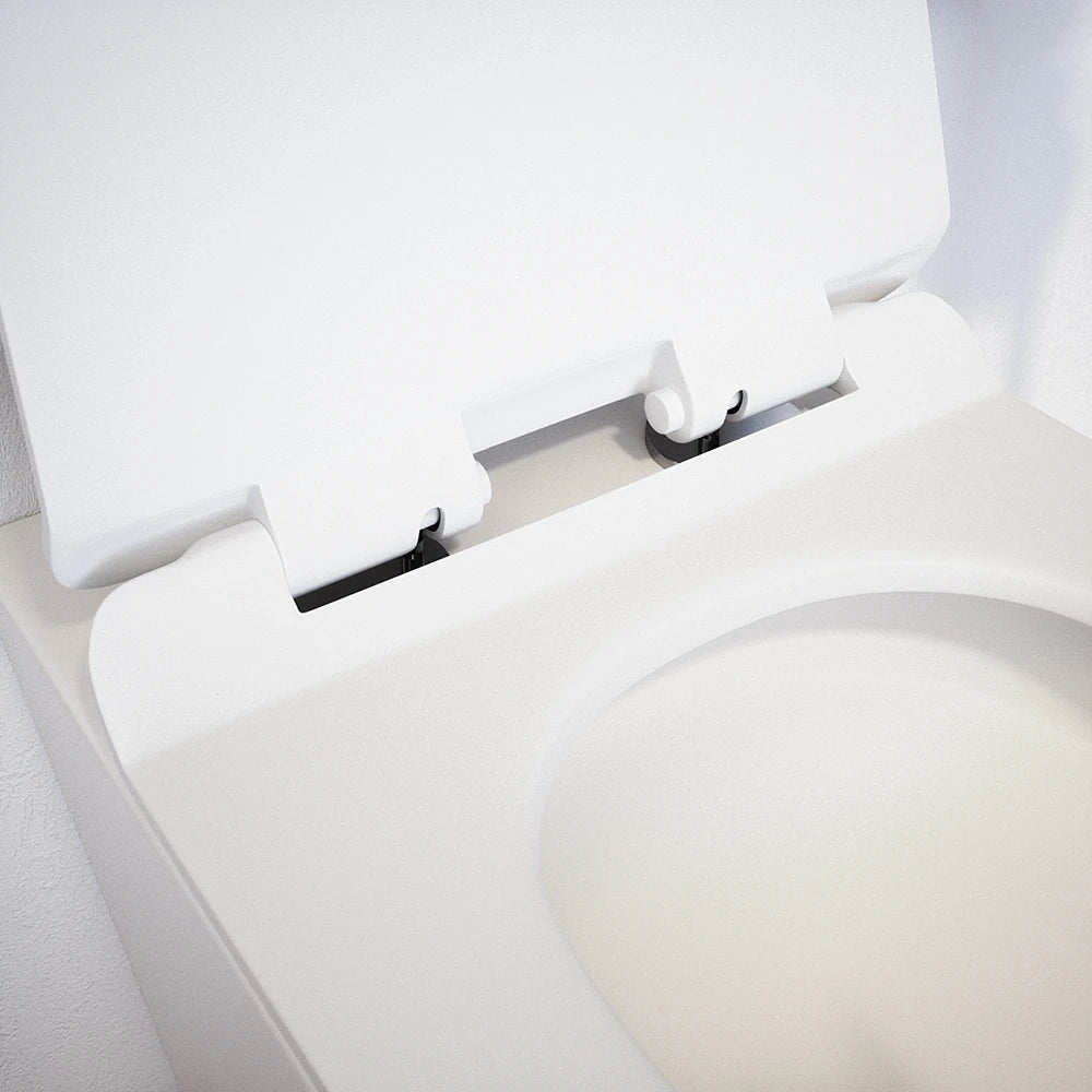 Vaso sospeso tornado silent flush in ceramica bianco lucido con copri-wc soft-close | Sydney