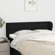 Testiera ad Orecchio-Testata con Orecchie Nera 147x23x78/88 cm in Tessuto 768999