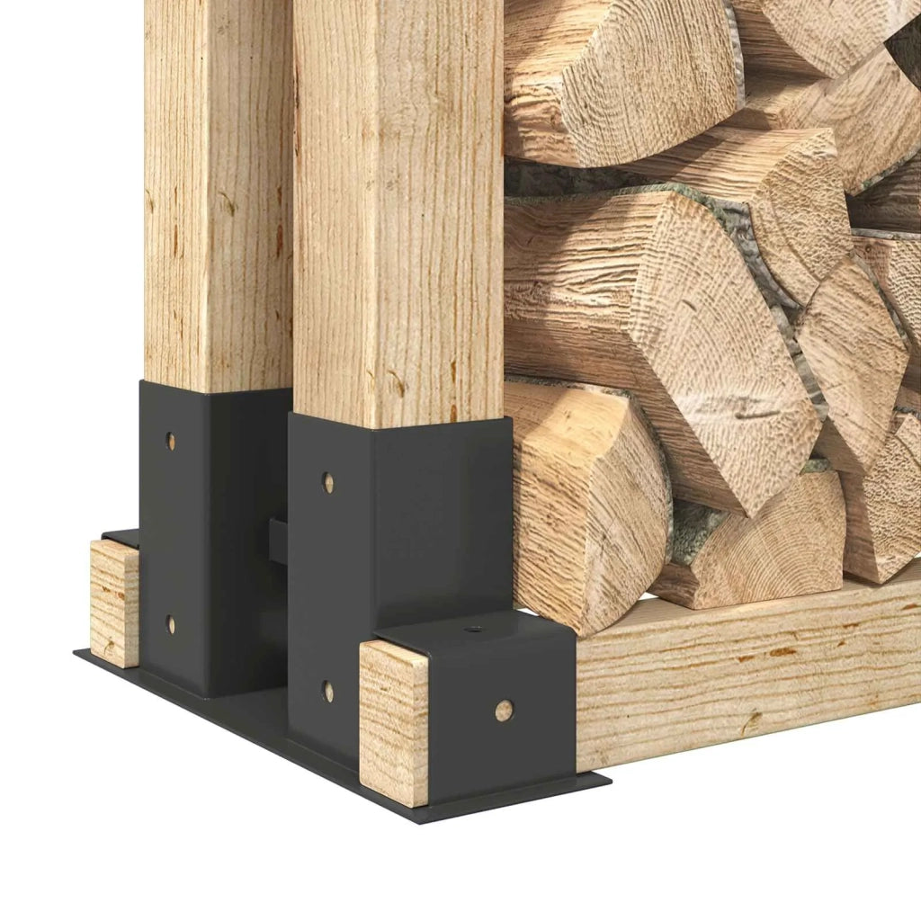 Aiuto per Impilare Legna 12 pcs Antracite 34 x 10 x 15 cm Acciaio 42030119