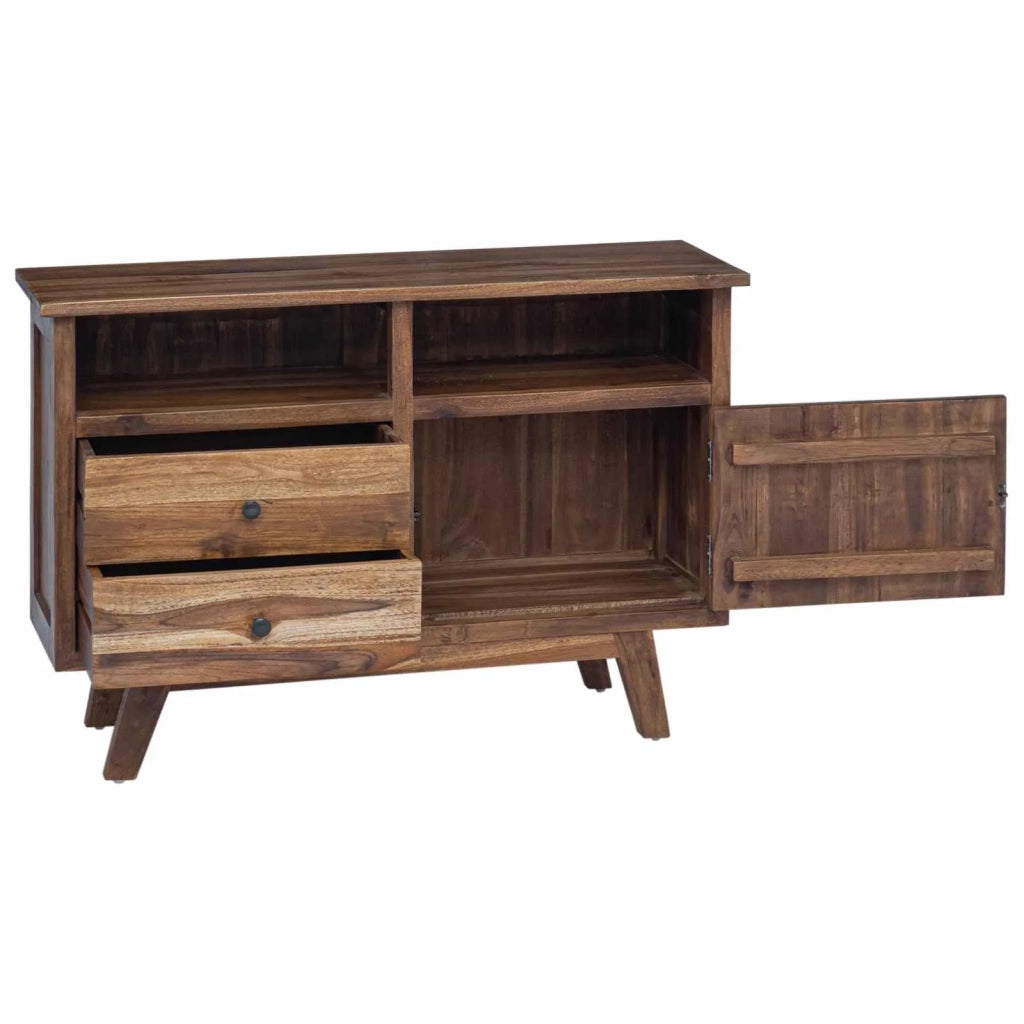 Credenza Naturale 100 x 30 x 68 cm Legno di teak solido 42017956