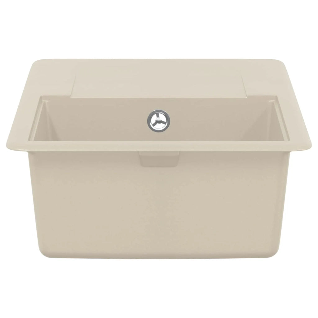 Lavello Beige 670 x 460 mm 80% Quarzo e 20% Resina