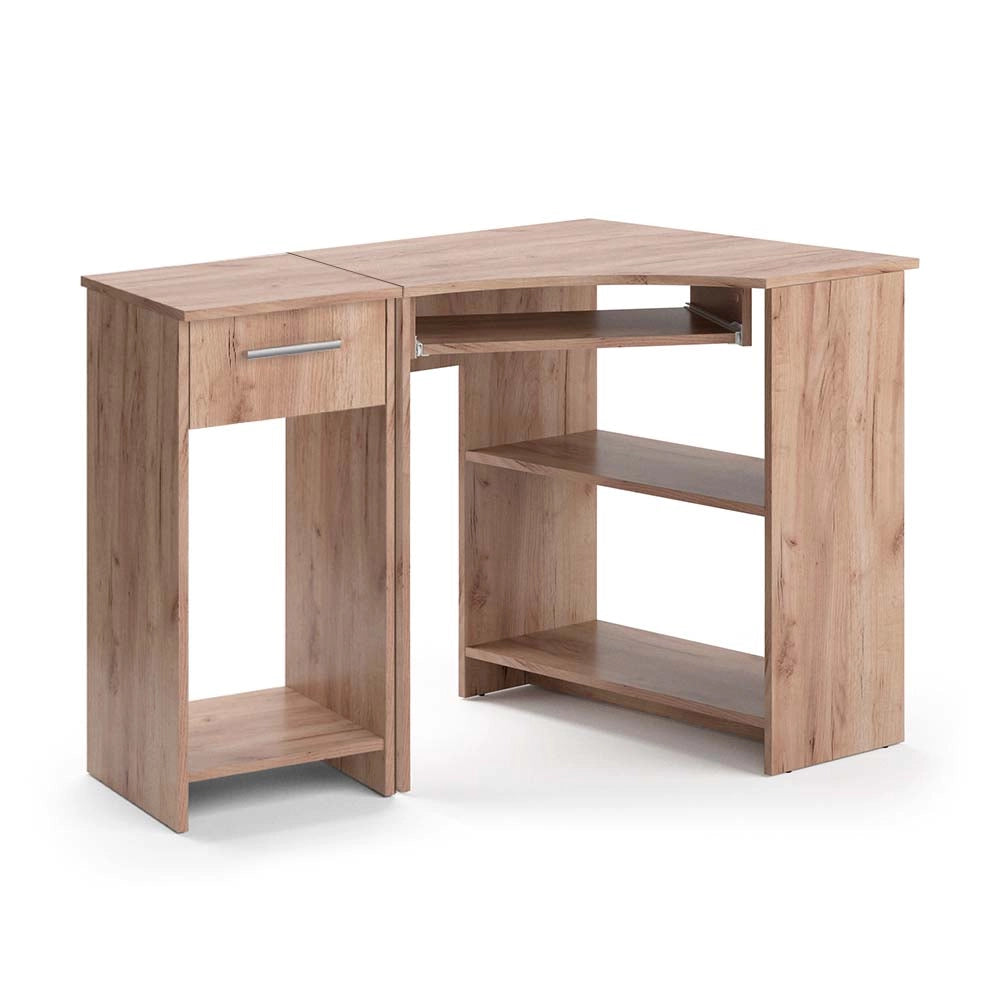 Vicco Scrivania angolare Sonoma 83 x 76 cm Set con armadio PC