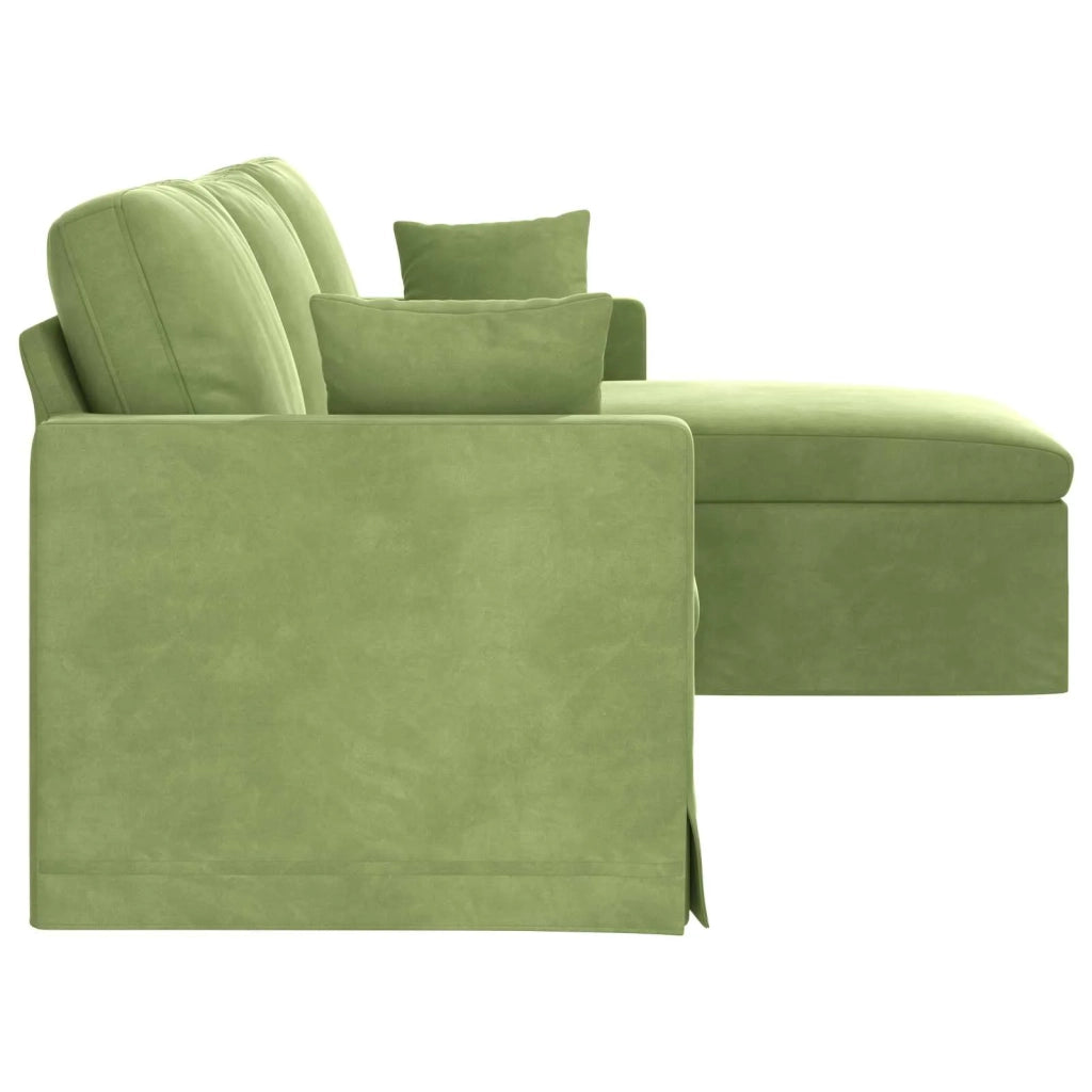 Divano Verde chiaro 228 x 134 x 80 cm Velluto 42024470