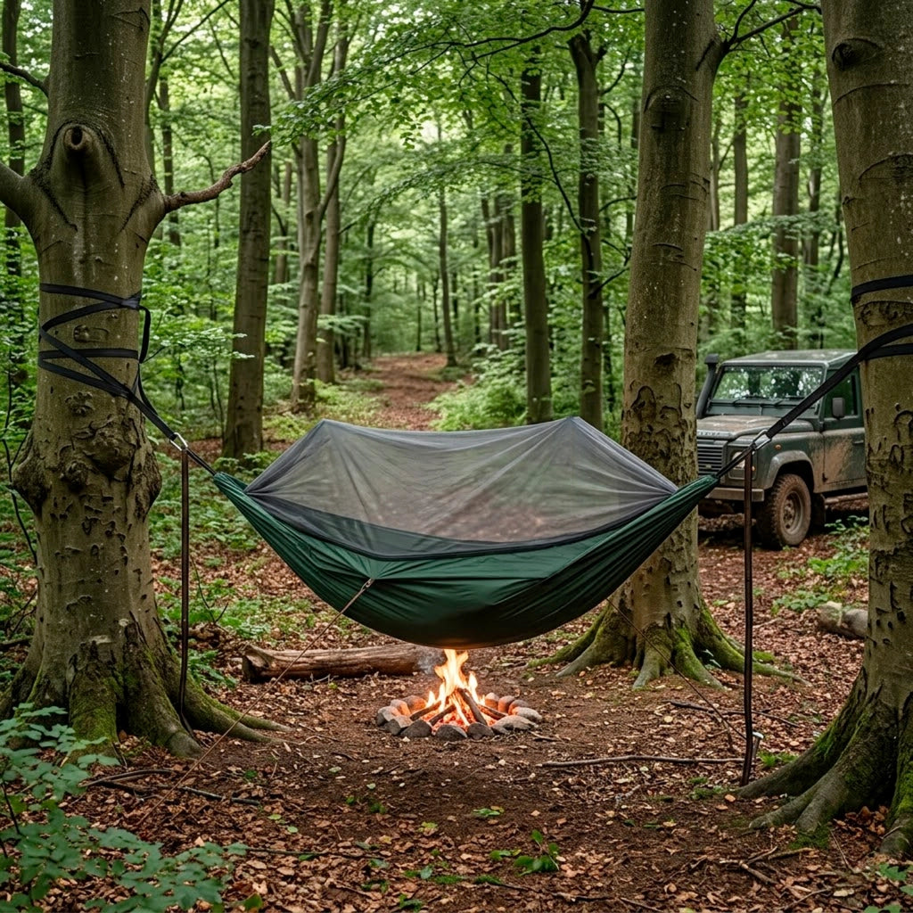 Amaca Da Campeggio Con Rete Zanzariera Integrata In Nylon 210T Portatile E Resistente Per Trekking Escursioni Giardino Outdoor Supporto 300 Kg 290 X 140 Cm Verde