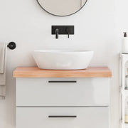 Piano Bagno Marrone 80x50x(2-6) cm Legno Massello Trattato 3156121