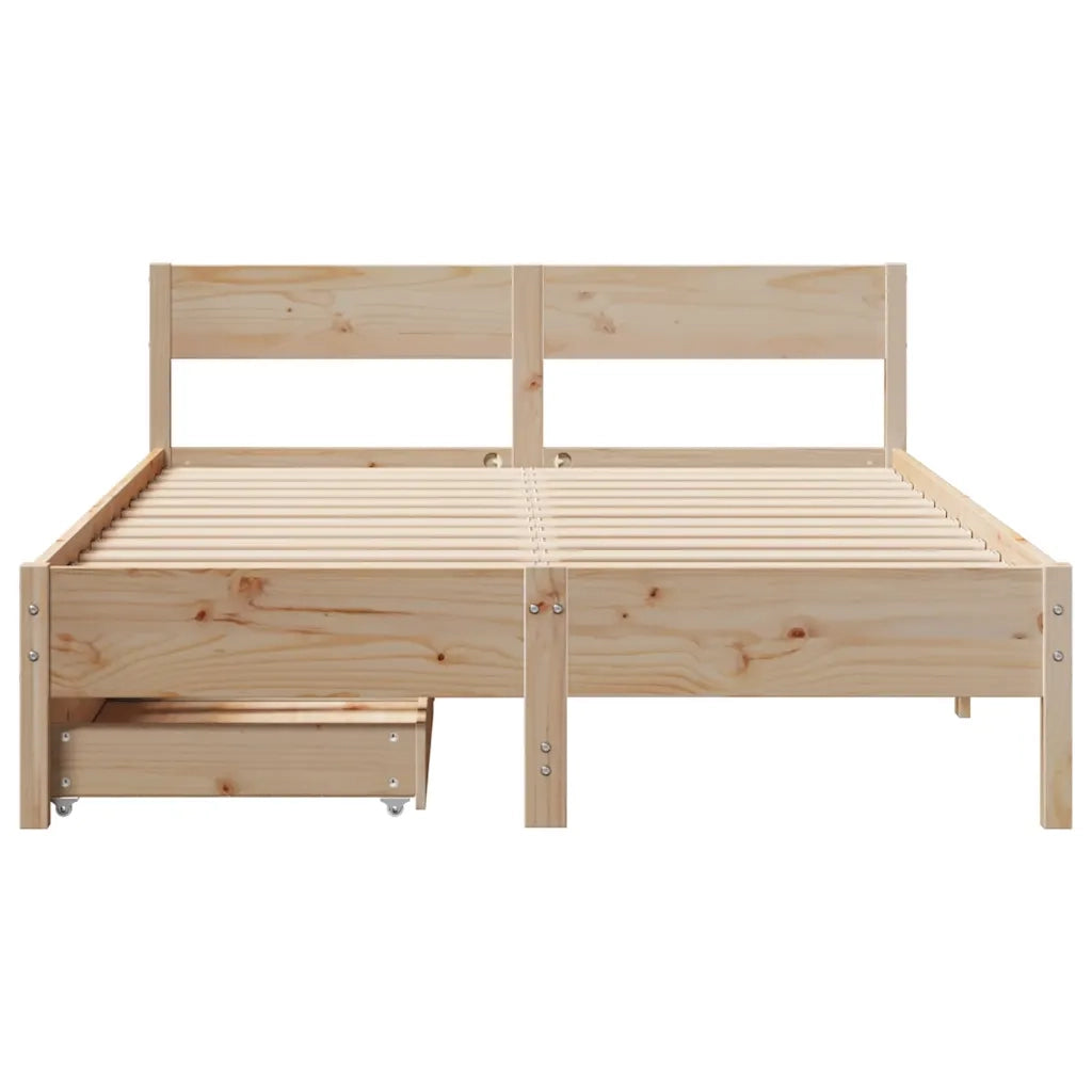 Letto senza Materasso 120x190 cm in Legno Massello di Pino 3301767