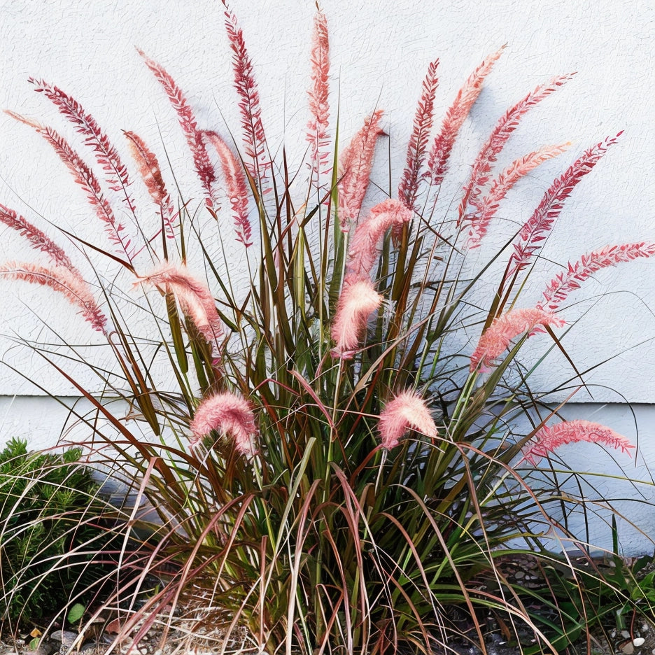 Gardenaria Pennisetum orientale - Graminacea ornamentale da esterno Altezza: 40 cm (vaso 17)