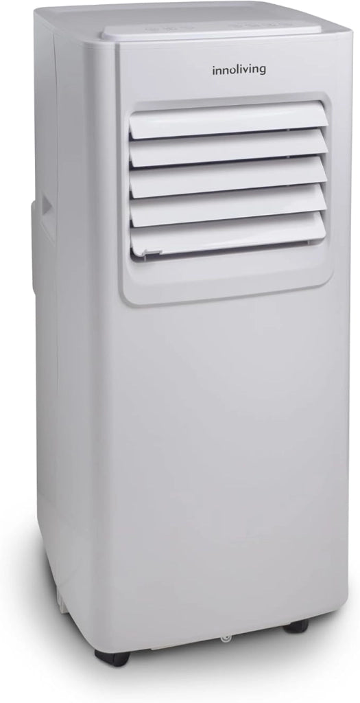 Innoliving Condizionatore Portatile 7000 BTU, 3 Funzioni Raffreddamento, Ventilazione, Deumidificazione, Timer 24h, Telecomando, Display LED, Gas Naturale R290, Fino a 30mq, Classe  A+