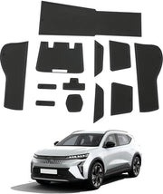 Accessori compatibili con Renault Scenic E-tech Electric 2024 2025, mattoncini in gomma antiscivolo per console centrale, supporto per bicchieri, mattoncino per maniglia, cassetto di ripostiglio, mattoncino antiscivolo, accessori neri