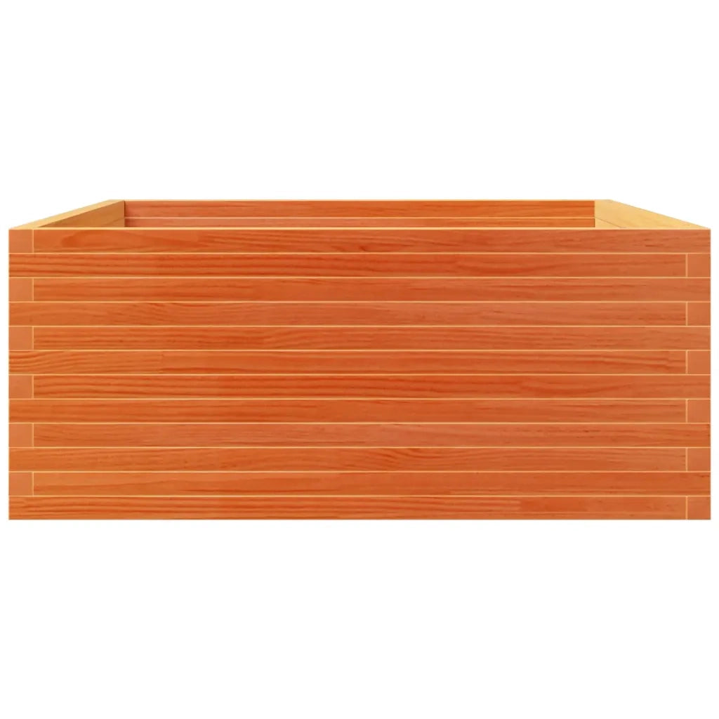 Fioriera Giardino Marrone Cera 110x110x49,5 Legno Massello Pino 3282546