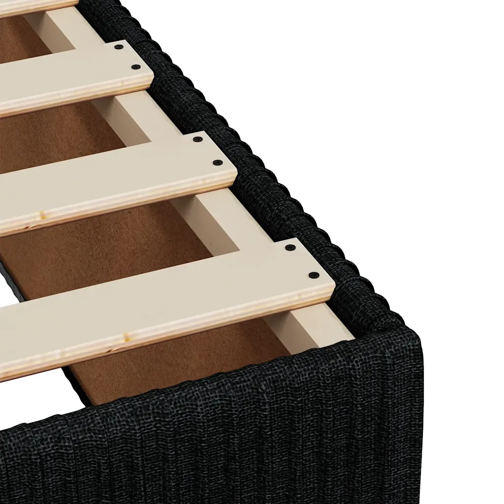 Giroletto a Molle con Materasso Nero 120x190 cm in Tessuto 3285555