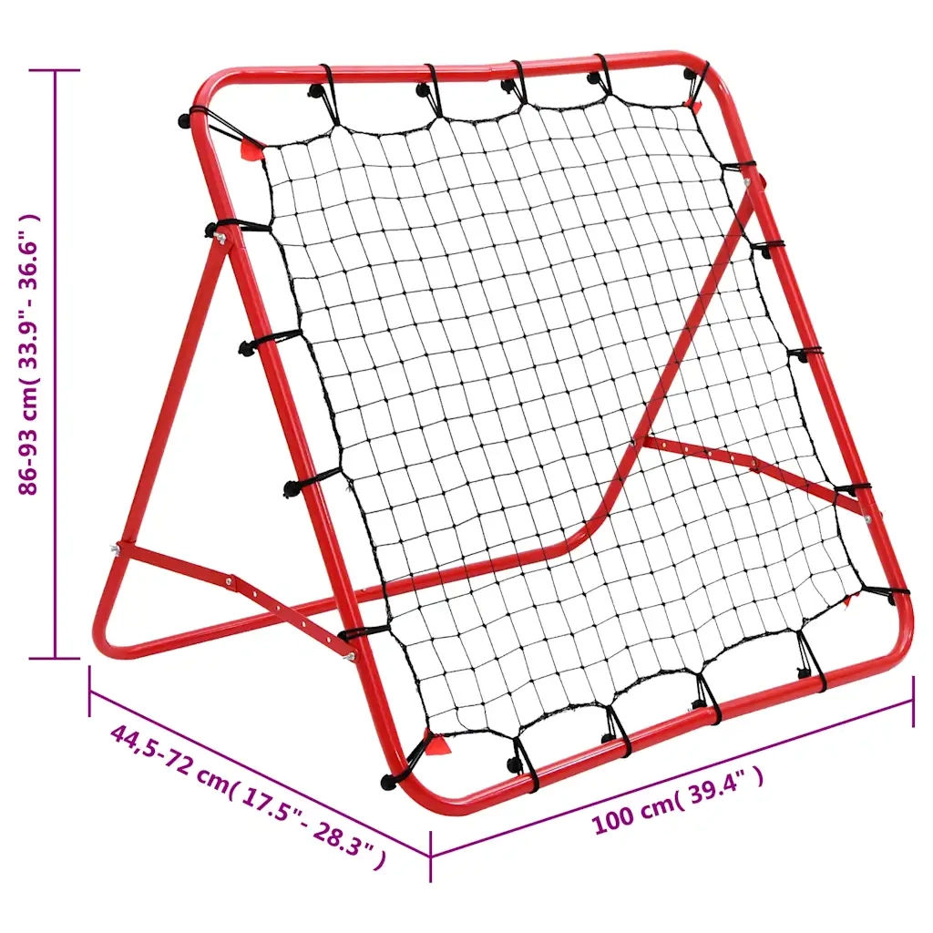 Rete a Rimbalzo da Calcio Regolabile 100 x 100 cm CFW6208991