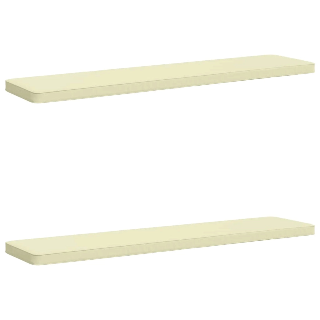 Cuscini per Panchina a 2 Pezzi VUGHT 2 pz 100% Poliestere Crema 951609