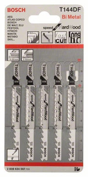 2608634567 - Set 5 lame per seghetto alternativo T 144 DF Speed for Hard Wood