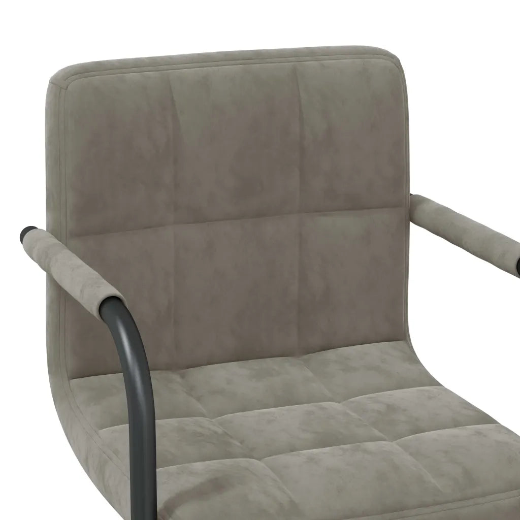 Sedie da Pranzo Girevoli 2 pz Grigio Chiaro in Velluto 334617
