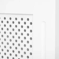 Copritermosifone in Legno MDF, Copertura per Termosifone Moderna con Ripiano Superiore Verniciato Bianco, 151.5x82x19 cm