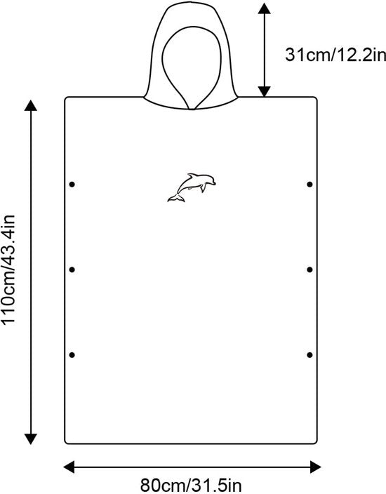 Poncho-Handdoek, 110 x 80 cm, microfibra, poncho surf, asciuga velocemente, poncho per il bagno, lunga copertura con cappuccio per uomini e donne, poncho-asciugamano ideale per spiaggia, surf, sauna, rosa.