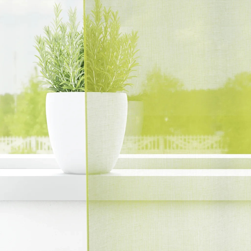 vidaXL Tende in Voile con Linguetta 2 pz Verde Mela