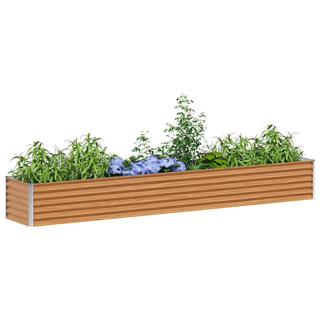 Fioriere | Cassetta per fiori | Letto rialzato da giardino 290 x 50 x 36 cm Acciaio zincato