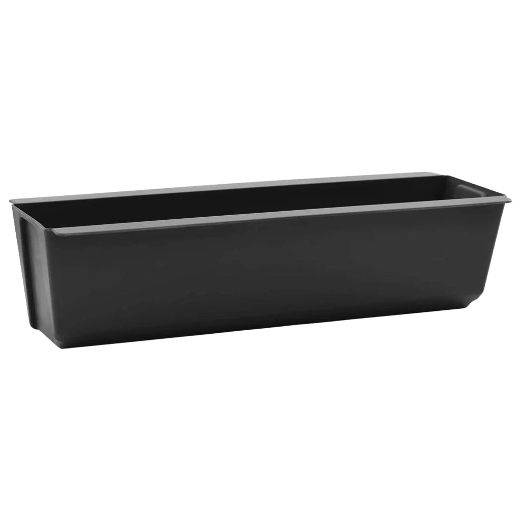 Fioriere | Cassetta per fiori | Vaso per Euro pallet 24 pz Nero 36 x 13,5 x 9,5 cm