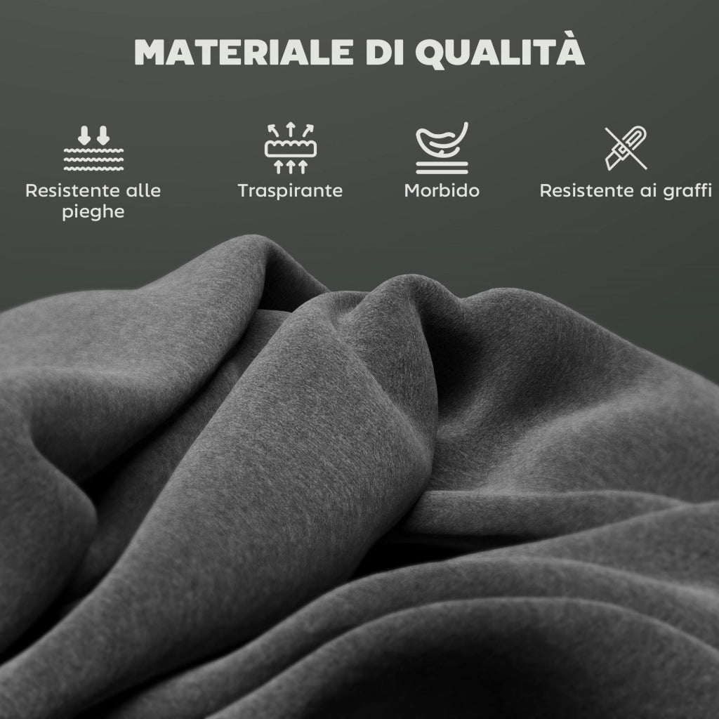 Sgabelli Bar Moderni in Velluto con Schienale e Poggiapiedi ¨C Zephmum ¨C Grigio 41x52x97 cm