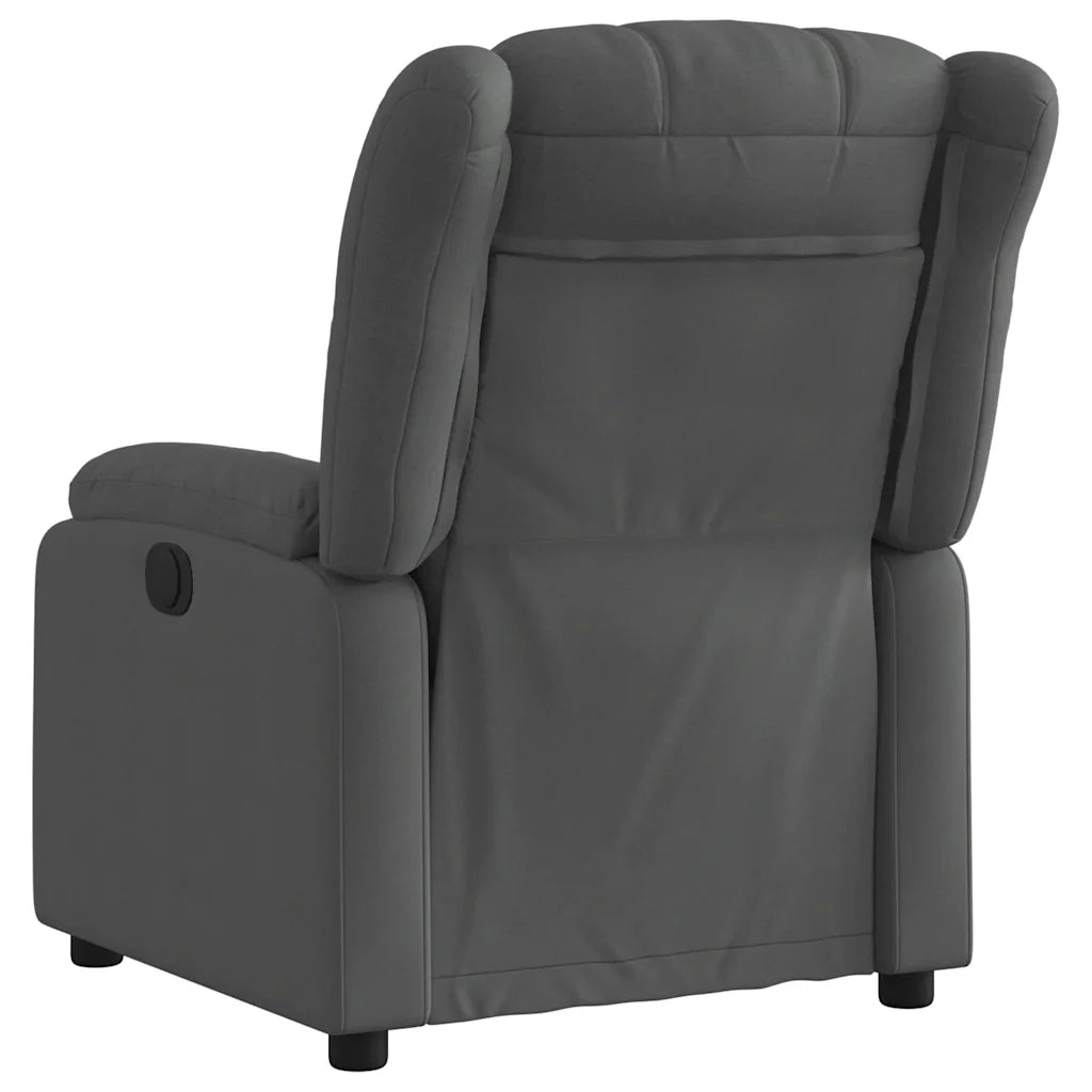 Poltrona | Sedia Relax Reclinabile in Tessuto Grigio Scuro