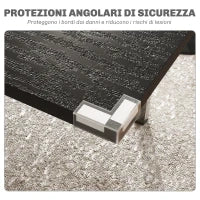 Tavolo Allungabile 4-6 Posti Espandibile da 120-160 cm con Gambe in Acciaio, Nero