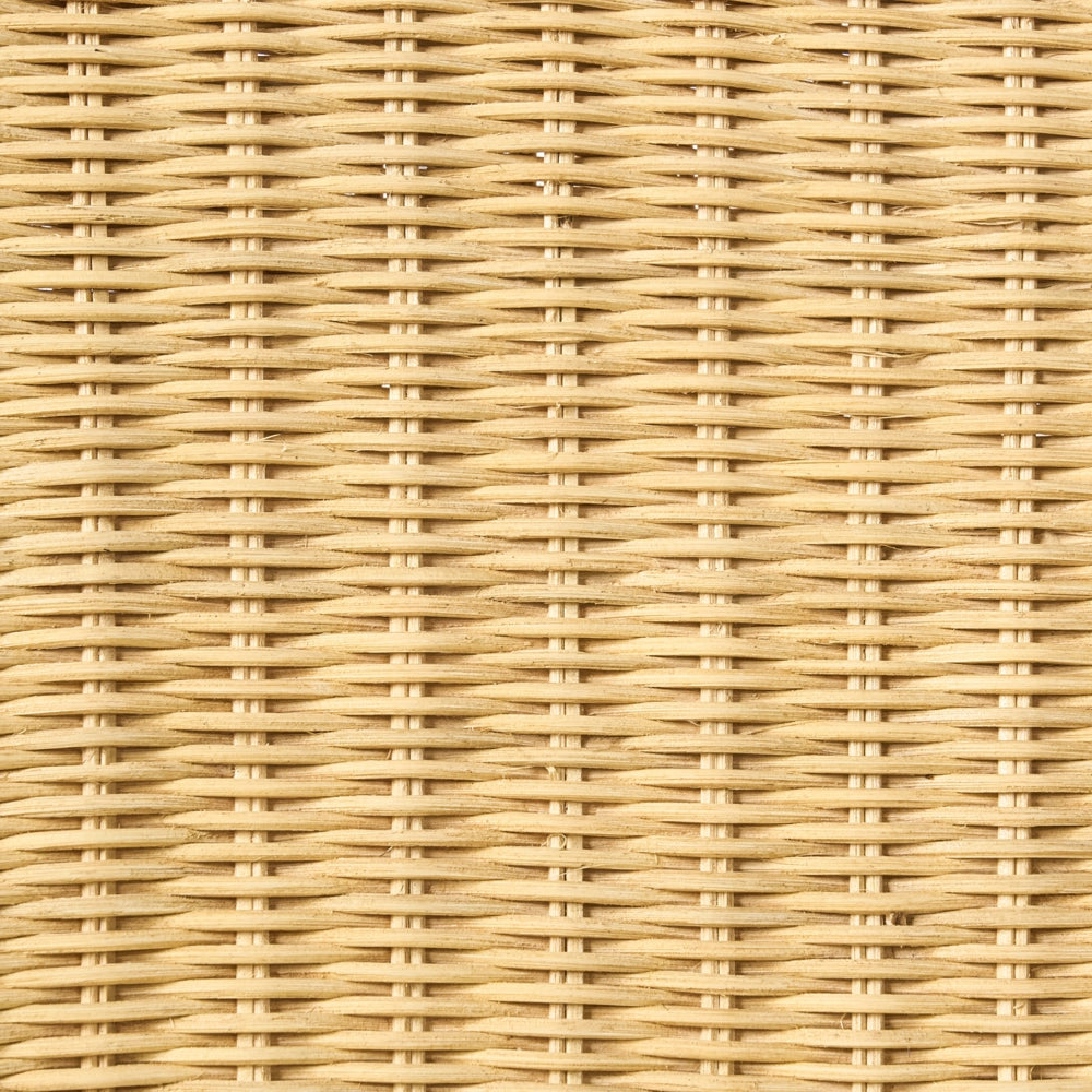 Set di 2 sedie da pranzo in rattan intrecciato con schienale alto per soggiorno colore naturale