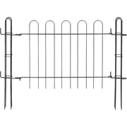 Cancello da giardino KADAX, pannello in metallo per recinzione con pali 93x72cm