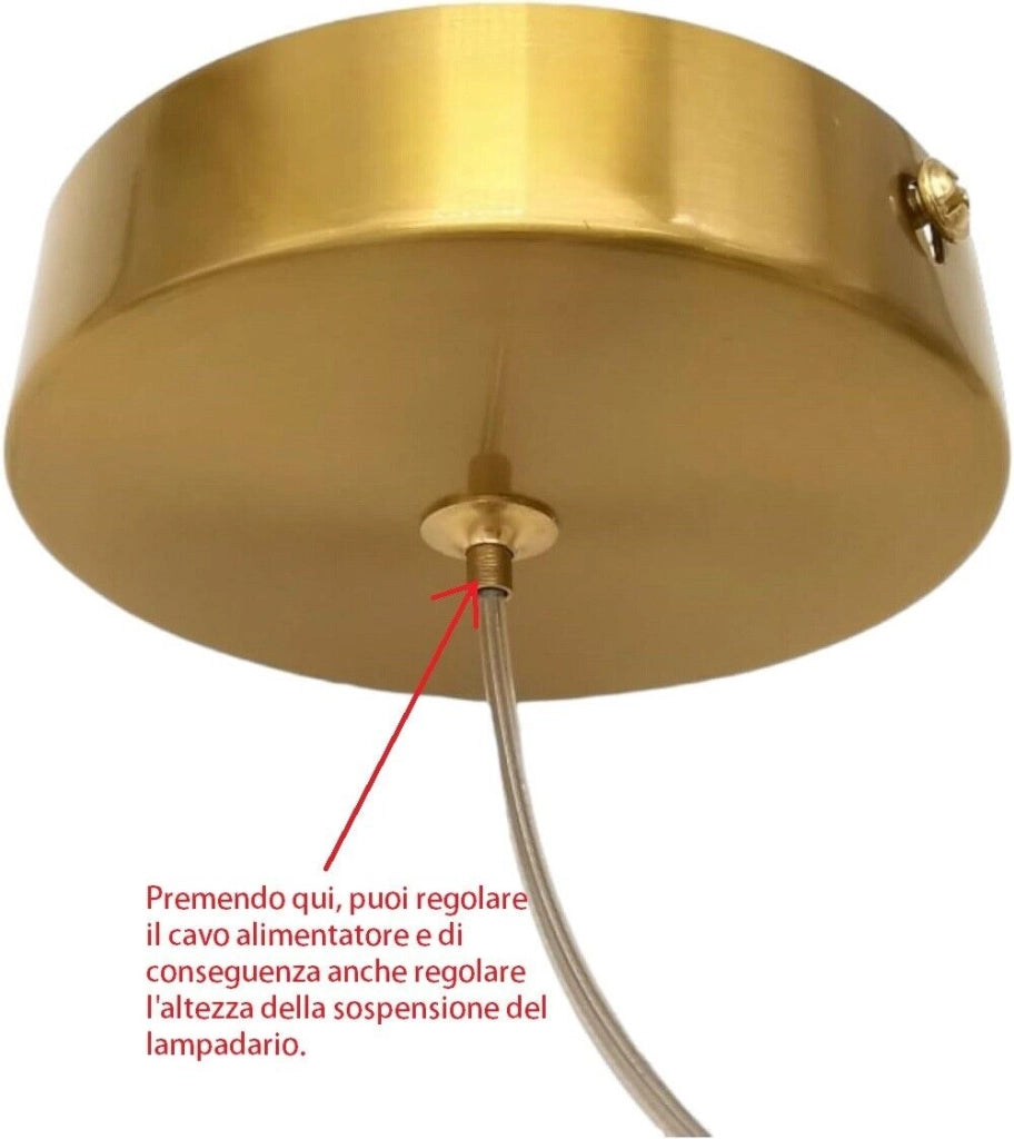 Lampadario moderno a sospensione con 5 sfere e attacco per lampadine a LED G9
