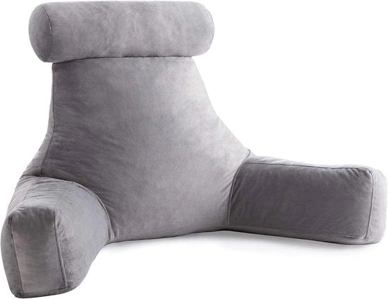 Cuscino di Memoria Spugnosa Strappato - Supporto per la Schiena per Sedersi a Letto a Leggere, Giocare, Guardare TV - Cuscino da Sedia con Braccia