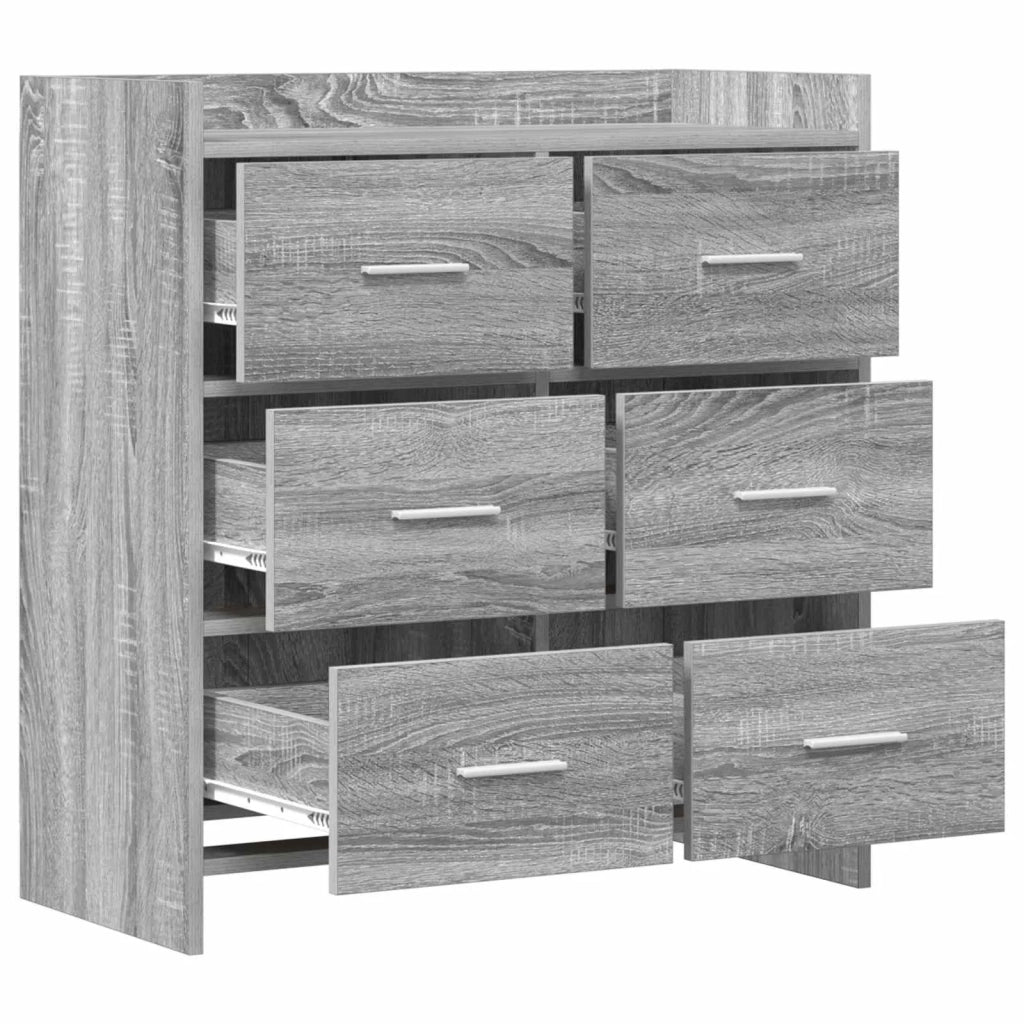 Credenza Sonoma grigio 75 x 33 x 80 cm Legno ingegnerizzato 8011104