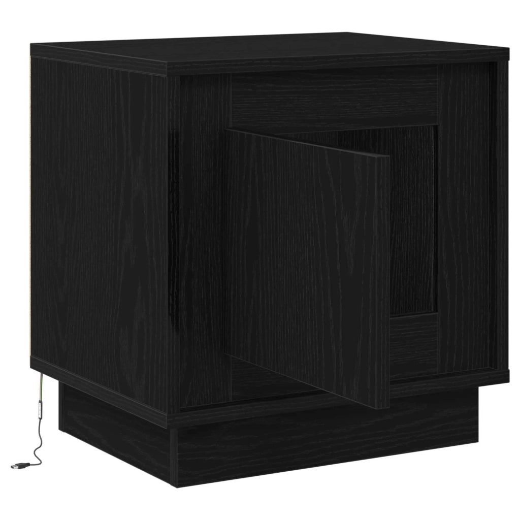 Armadio da Notte Nero 44 x 34,5 x 45 cm Legno multistrato 869564