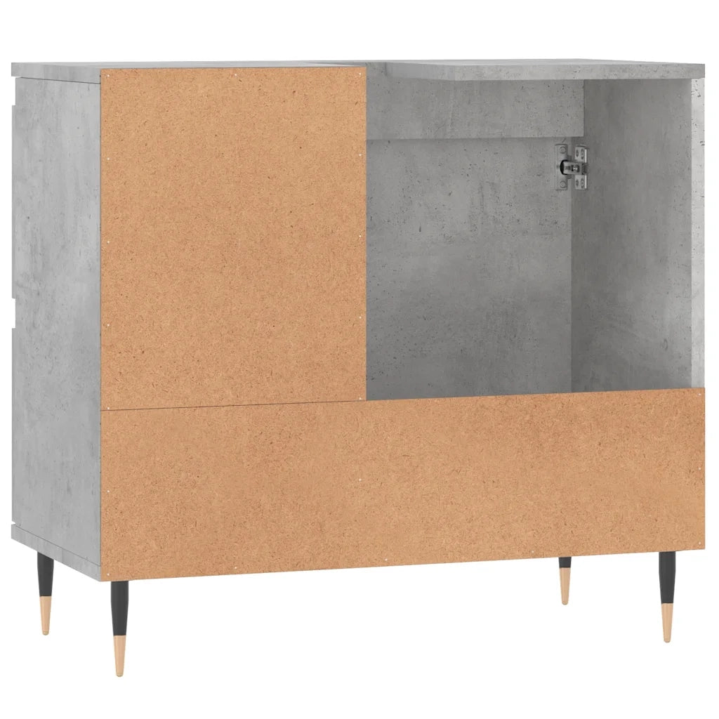 Armadietto da Bagno | Armadio da bagno Grigio Cemento 65x33x60cm Legno Multistrato