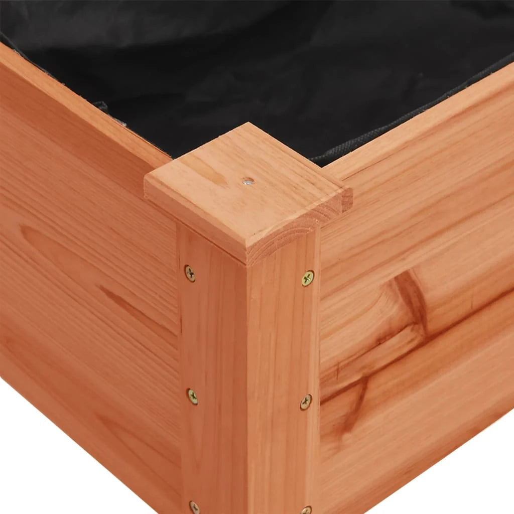 Aiuola rialzata/fioriera con rivestimento 161 x 45 x 76 cm legno massello di abete marrone 02_0038125