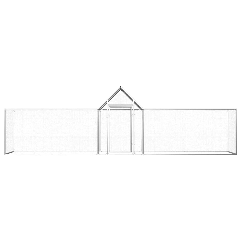Pollaio 5 x 1 x 1,5 m in acciaio zincato con tetto impermeabile 02_0001717