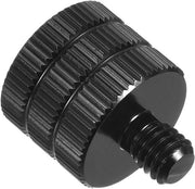 Adattatore per stativo con trasformazione da 3/8" femmina a M6 maschio.