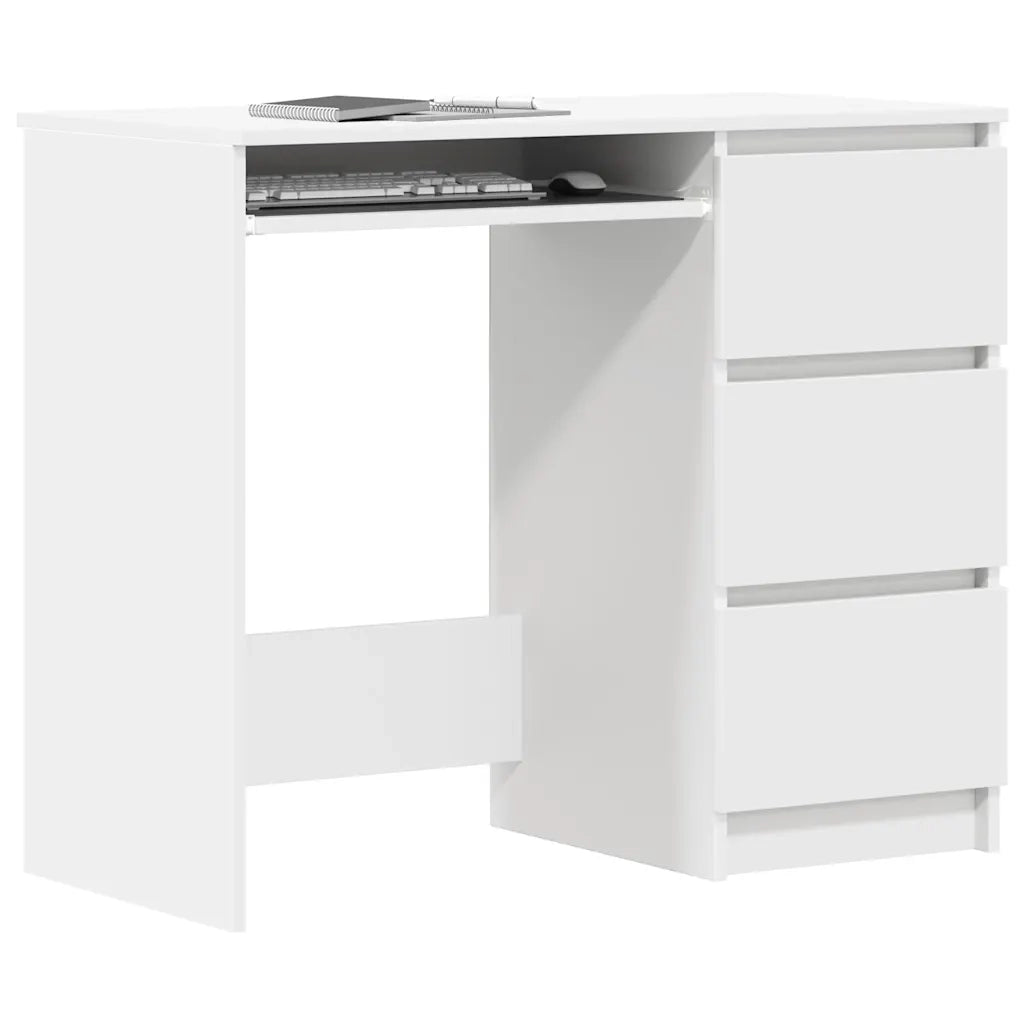 Scrivania Bianca 90x45x76 cm in Legno Multistrato 801373