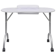 Tavolo Pieghevole per Manicure con Rotelle Bianco CFW1572477