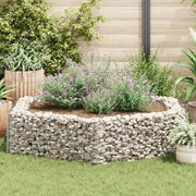 Gabbione Letto Rialzato da Giardino Esagonale 200x173x40 cm 142536