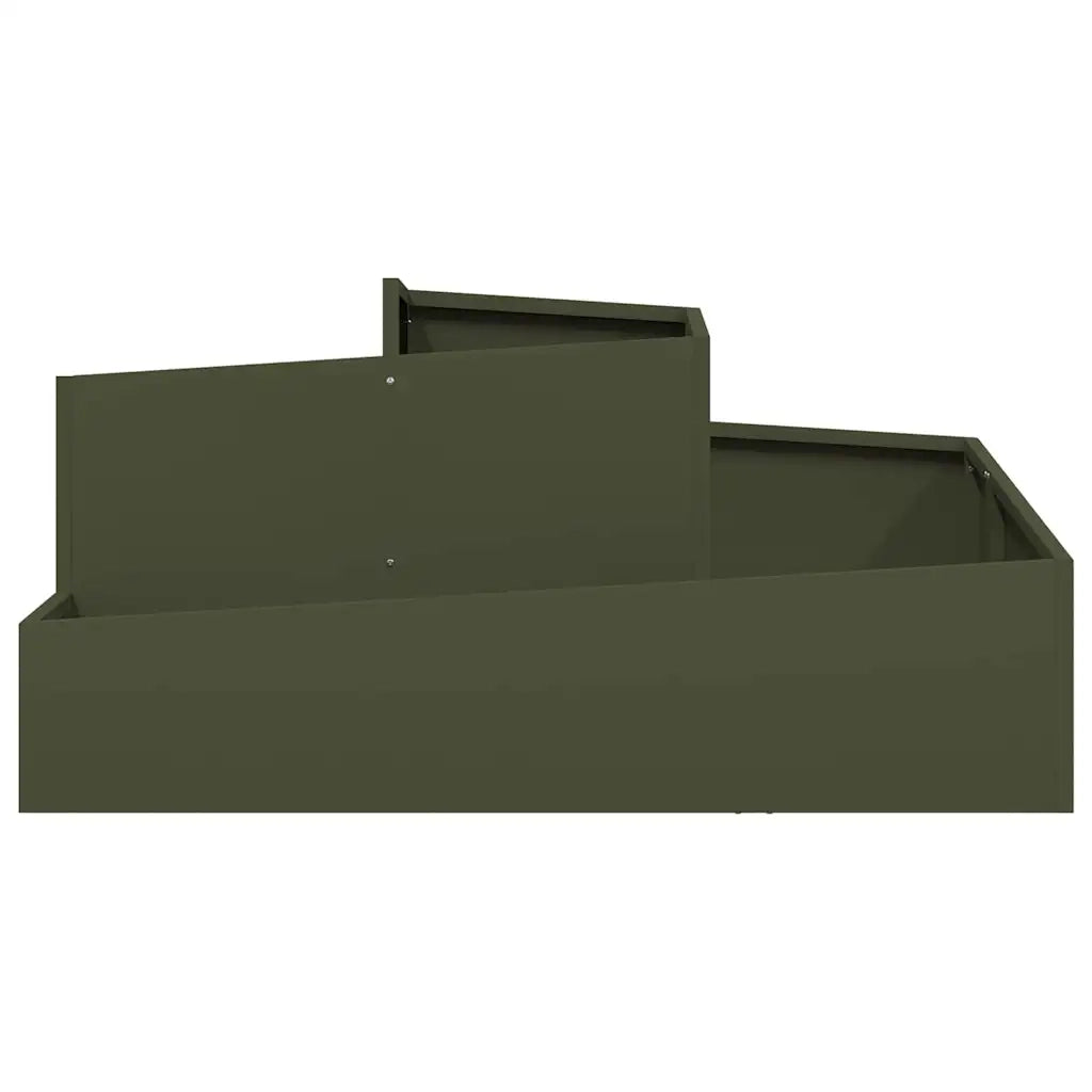 Vaso da giardino Verde oliva 100 x 100 x 50 cm 873588