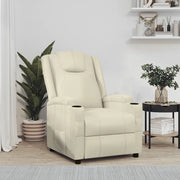 Poltrona Reclinabile Bianco Crema in Similpelle 340960