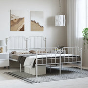 Giroletto con Testiera e Pediera Metallo Bianco 135x190 cmcod mxl 108560