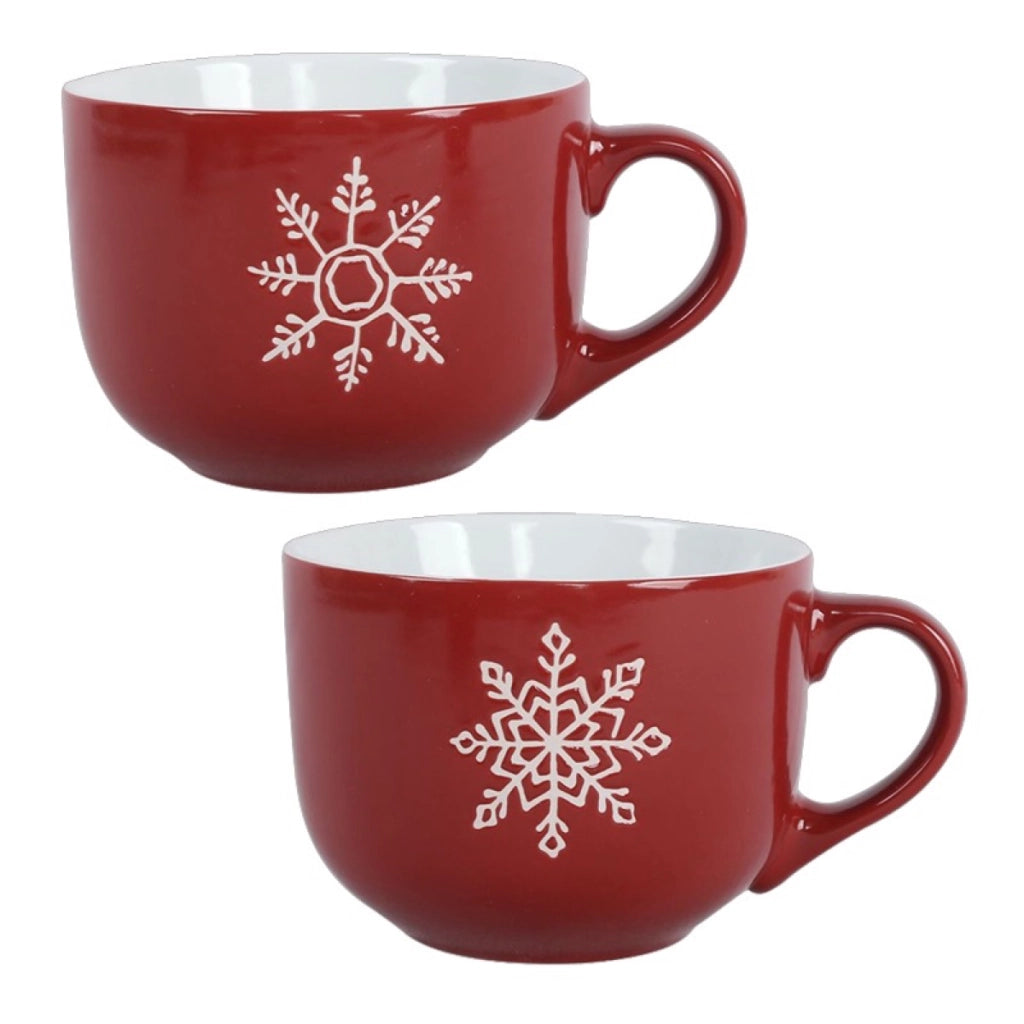 MA MAISON 1 TAZZA JUMBO NATALIZIA WINTER 500 CC CON FANTASIA FIOCCO DI NEVE ASSORTITA