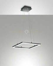 BARD SOSPENSIONE ANTRACITE L.42X42CM A LED  3000K - 39W - 3880 lm DIMMERABILE C/ACC.
