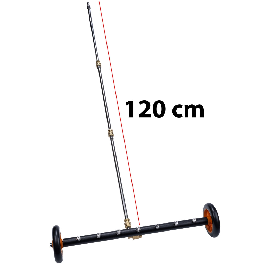 Lancia per Lavaggio Sottoscocca JetRoller Pro 7X – 7 Ugelli, 3 Lance 40 cm, Attacco Rapido 1/4", Larghezza 57 cm
