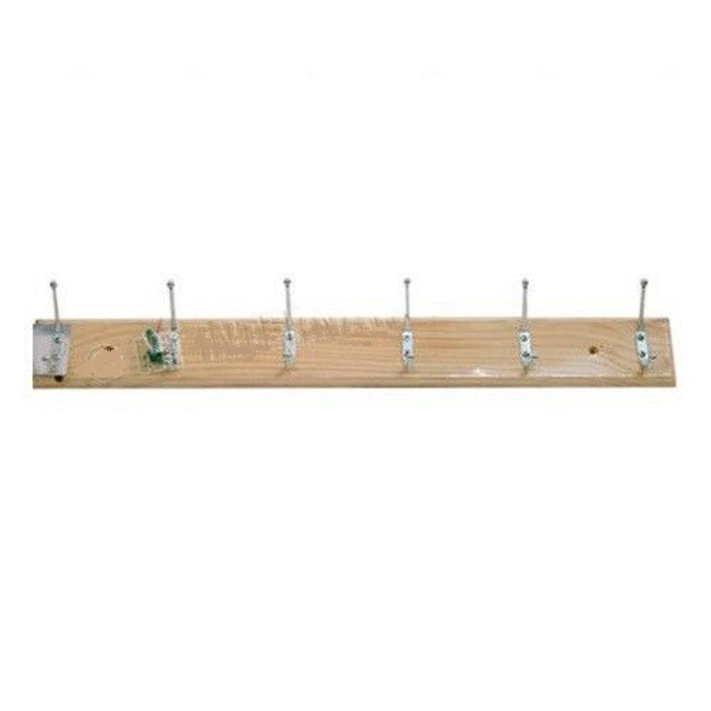 Trade Shop - Appendiabiti Attaccapanni Cappotti Vestiti In Legno A Parete Muro 6 Posti -